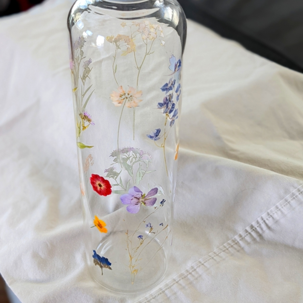 Glass water bottle